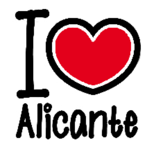 Logo con corazón y texto Alicante